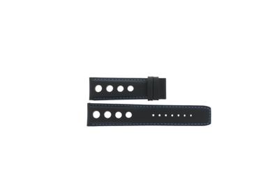 Horlogeband Tissot T1004271620100 / T610037467 Leder Zwart 22mm