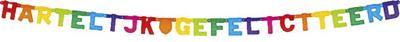Letterslinger gefeliciteerd kleur | 5 stuks