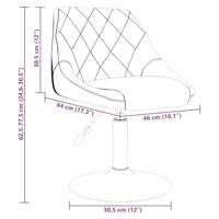 Eetkamerstoelen draaibaar 6 st fluweel bruin - thumbnail