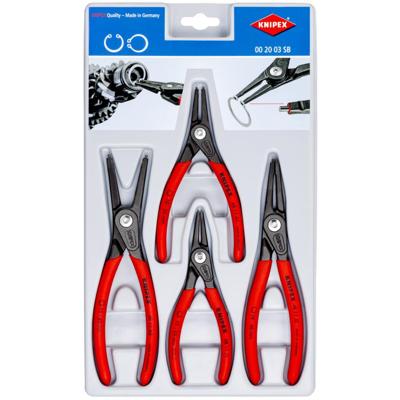 Knipex 00 20 03 SB Precisie-borgveertang set Geschikt voor borgringen Binnen- en buitenringen 12-25 mm, 19-60 mm 10-25 mm, 19-60 mm Puntvorm Recht Knipex 00 20 03 SB Precisie-borgveertang set Geschikt voor borgringen Binnen- en buitenringen 12-25 mm, 19-60 mm 10-25 mm, 19-60 mm Puntvorm Recht