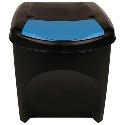 VidaXL Vuilnisbakken 3 st stapelbaar 75 l antracietkleurig VidaXL Vuilnisbakken 3 st stapelbaar 75 l antracietkleurig