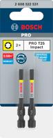 Bosch Accessoires PRO Torx slagschroefbit | T25 | 55 mm | 2 stuks - 2608522531 - thumbnail