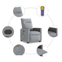 Sta-op-massagestoel verstelbaar stof lichtgrijs - thumbnail