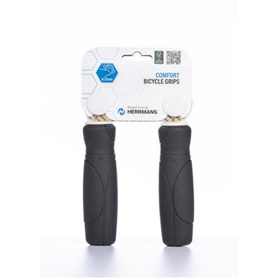 Herrmans cut 93 zwart 120/120mm (paar) - fiets handvat