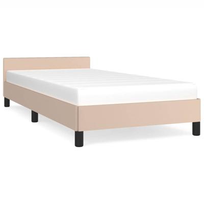 Bedframe met hoofdeinde zonder matras Cappuccino 90x200 cm