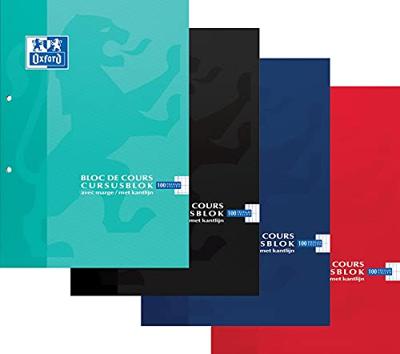Oxford SCHOOL cursusblok, geassorteerde kleuren, ft A4, 100 vel, commercieel geruit Oxford SCHOOL cursusblok, geassorteerde kleuren, ft A4, 100 vel, commercieel geruit