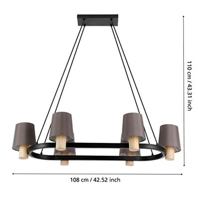 Eglo HanglampEdale 108x51 cm - met bruine kapjes - 43782