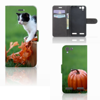 Lenovo Vibe K5 Telefoonhoesje met Pasjes Kitten - thumbnail
