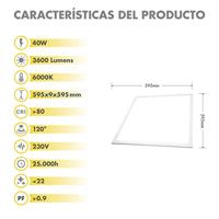 Ledpaneel Silver Electronics 486061 40W 6000K - thumbnail