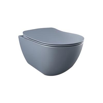 Creavit Hangend Toilet - 35.3x51cm - RVS Bidetsproeier - spoelrandloos - mat basalt FE322-00BM00E-0005