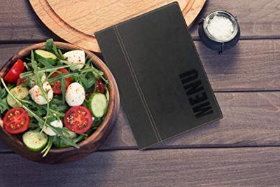 Menukaart securit trendy a5 1 x 2 tassen zwart