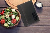 Menukaart Securit Trendy A5 1 x 2 tassen zwart - thumbnail