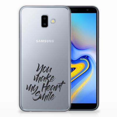 Samsung Galaxy J6 Plus (2018) | Siliconen hoesje | met naam Heart Smile Samsung Galaxy J6 Plus (2018) | Siliconen hoesje | met naam Heart Smile