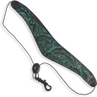 Levys Leathers M27W-002 lederen deluxe saxofoon strap - turquoise en zwart - thumbnail