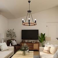 Globo Landelijk kroonluchterUlleu Ø 50cm met touw - 69029-6 - thumbnail