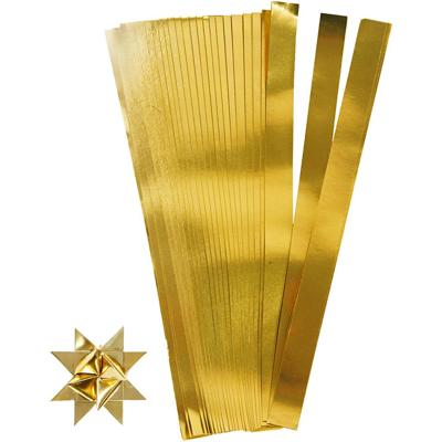 Creativ Company Vlechtstroken, l: 73 cm, b: 25 mm, d 11,5 cm, goud, 100 stroken/ 1 doos
