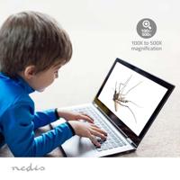 Nedis Microscoopcamera | 1080p@30fps | 48 MPixel | Zoom: 8 x | Vergroting: 500 x | Scherm grootte: 2 " | Ja | Zwart - MCAM2424BK - thumbnail