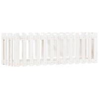 Plantenbak verhoogd hekontwerp 150x50x50 cm grenenhout wit - thumbnail