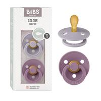 Bibs 1 Fopspeen Anatomic Duo Fossil/Mauve - thumbnail