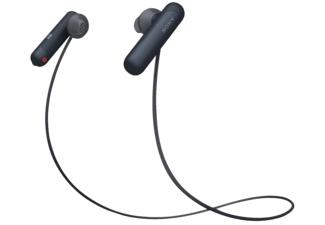 Sony WISP500B.CE7 True Wireless Sport Hoofdtelefoon met Noise Cancelling inclusief oplaad-etui (IPX4 waterbestendig, extra bass) zwart