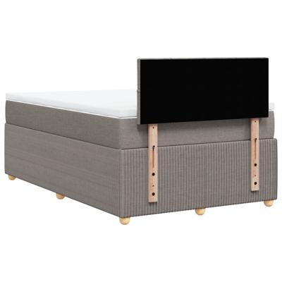 Boxspring met matras stof taupe 120x200 cm