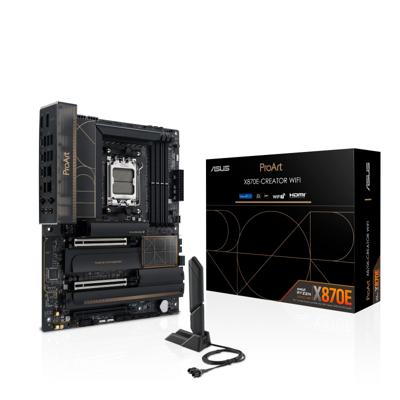 Asus PROART X870E-Creator WIFI (AM5) (D) Moederbord Socket AMD AM5 Vormfactor ATX Moederbord chipset AMD® X870 Asus PROART X870E-Creator WIFI (AM5) (D) Moederbord Socket AMD AM5 Vormfactor ATX Moederbord chipset AMD® X870