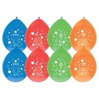 Haza Witbaard Ballonnen monster party, 8st. - thumbnail