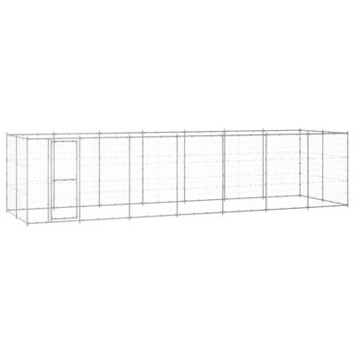 Hondenkennel 16,94 m² gegalvaniseerd staal
