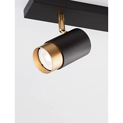 Lyora PlafondspotPogno 2-lichts zwart met goud - 9111434