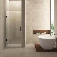 Nisdeur BWS Miley 100x200 cm 8 mm Nano Helder Glas Mat Zwart - thumbnail