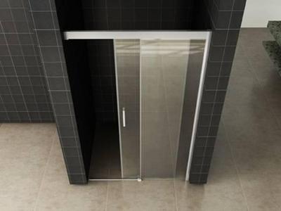 Wiesbaden Puerta nisdeur met 1 schuifdeur 1400 x 2000 x 8 mm nano helder glas/chroom 20.3434