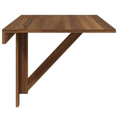 Wandtafel inklapbaar 100x60x56 cm bewerkt hout bruineiken