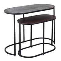 PTMD bijzettafel janca aluminium 69 cm set van 2 | 2 stuks - thumbnail