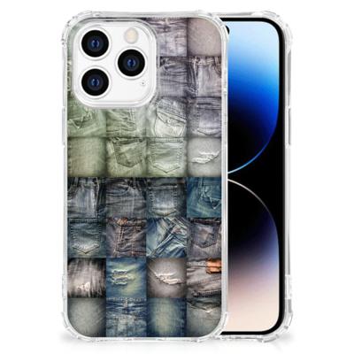 Anti Shock Bumper Case iPhone 14 Pro Spijkerbroeken Anti Shock Bumper Case iPhone 14 Pro Spijkerbroeken