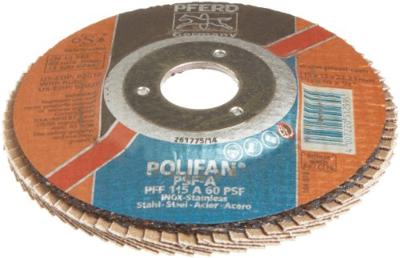 PFERD TOOLS 67646115 PFF 115 A 60 PSF STEELOX Lamellenschijf Diameter 115 mm Boordiameter 22.23 mm RVS, Staal 10 stuk(s) PFERD TOOLS 67646115 PFF 115 A 60 PSF STEELOX Lamellenschijf Diameter 115 mm Boordiameter 22.23 mm RVS, Staal 10 stuk(s)