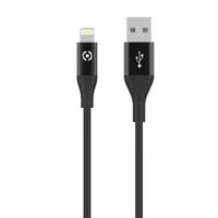 Celly USBLIGHTCOL3MBK Lightning-kabel 3 m Zwart - thumbnail