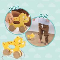 SES houten trekdier 2 in 1 - triceratops - thumbnail