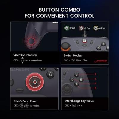 GameSir Nova Lite Multiplatform Controller (Donkerblauw, PC, Steam, Android, iOS, Switch, Bluetooth / 2.4 GHz / USB)