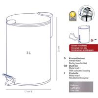 Kela Mats Pedaalemmer 3 Liter - Zilver - thumbnail