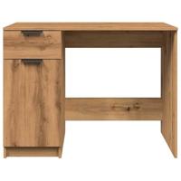 Bureau 100x50x75 cm bewerkt hout artisanaal eikenkleur - thumbnail