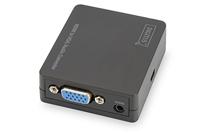 DIGITUS HDMI naar VGA converter - incl. audio-uitgang via 3,5 mm jack (stereo) - Full HD 1080p - stroomtoevoer via USB - zwart - thumbnail
