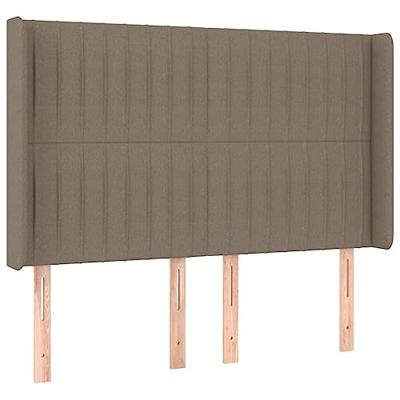 Boxspring met matras en LED stof taupe 140x190 cm