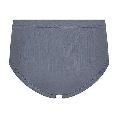 2-pak heren slips met gulp antraciet - Grijze katoenen heren onderbroeken met sluiting