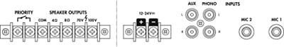 Monacor PA-704 PA-versterker 70 W 4-kanaals