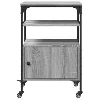 VidaXL Printerkastje 3-laags 50x40x76 cm bewerkt hout grijs sonoma - thumbnail