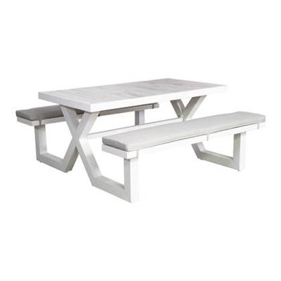 Picknicktafel aluminium 160cm wit