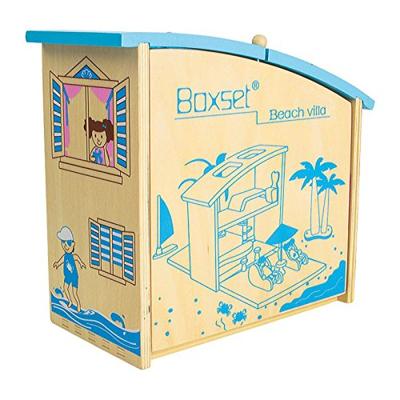 Huis in een houten box Huis in een houten box