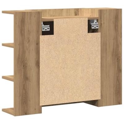 Badkamerspiegelkast 80x20,5x64 cm bewerkt hout artisanaal eiken