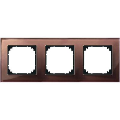 Merten 489315 Afdekking Frame 3-voudig System M, M-Plan Bruin 1 stuk(s)
