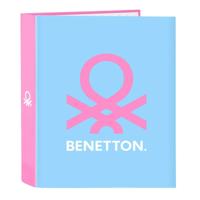 Ringmap Benetton Spring Roze Hemelsblauw A4 27 x 33 x 6 cm - thumbnail